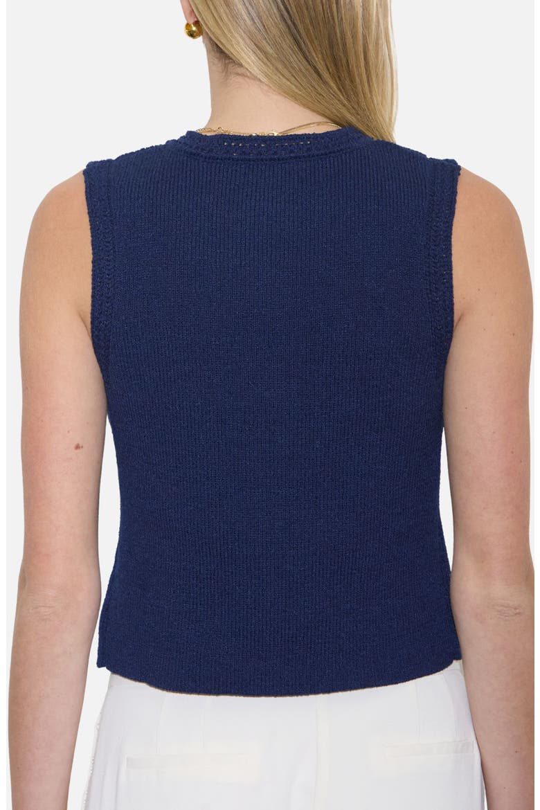 Button Up Knit Vest, Alternate, color, NAVY