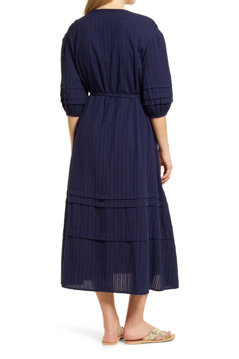 Vacation Cotton Midi Dress, Alternate, color, NAVY PEACOAT