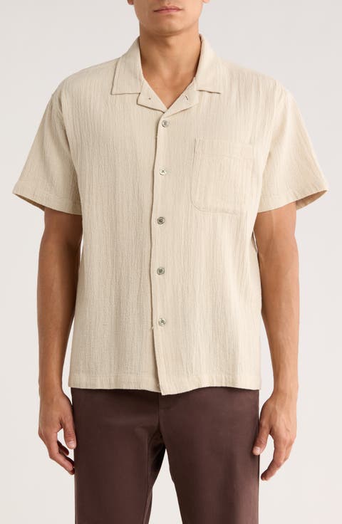 Curtis Cotton Seersucker Camp Shirt