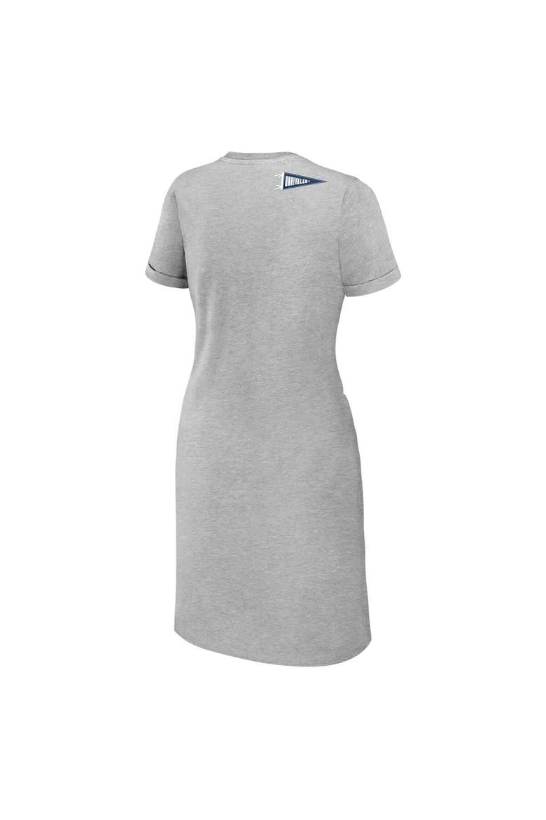 Women's WEAR by Erin Andrews Heather Gray Penn State Nittany Lions Knotted T-Shirt Dress, Alternate, color, Heather Gray