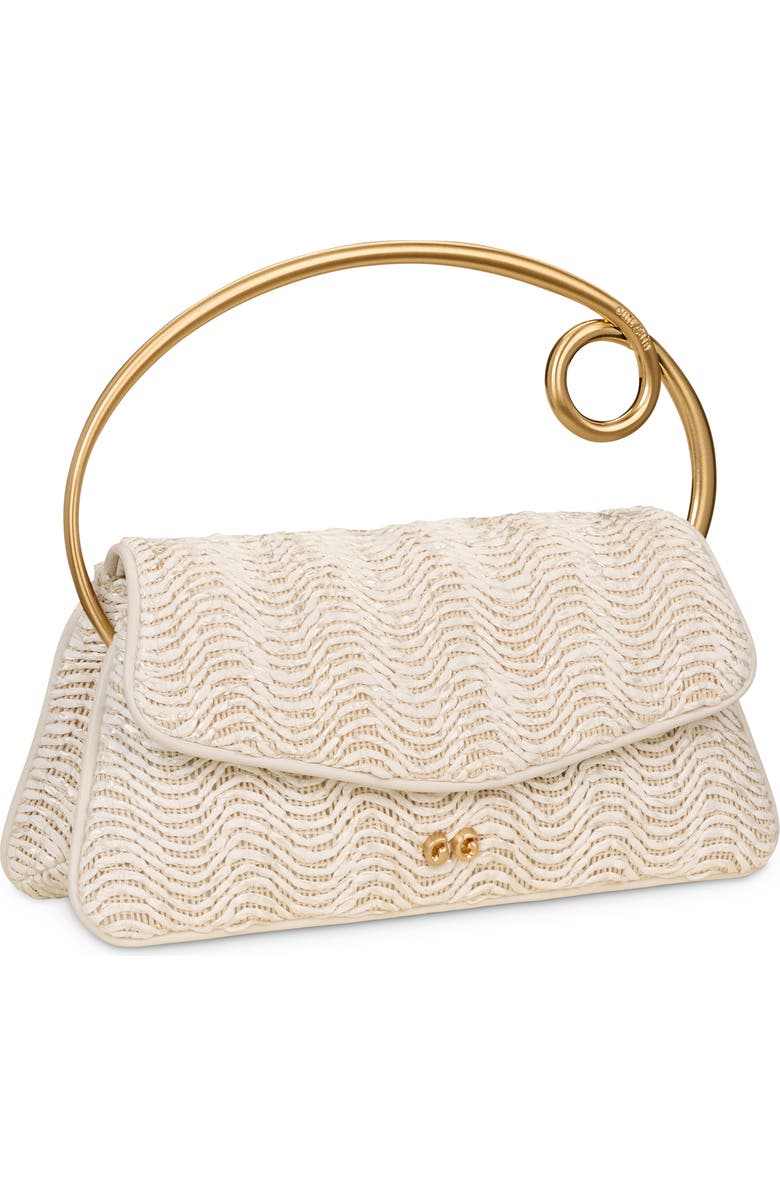Cult Gaia Emily Woven Rattan Top Handle Bag, Alternate, color,