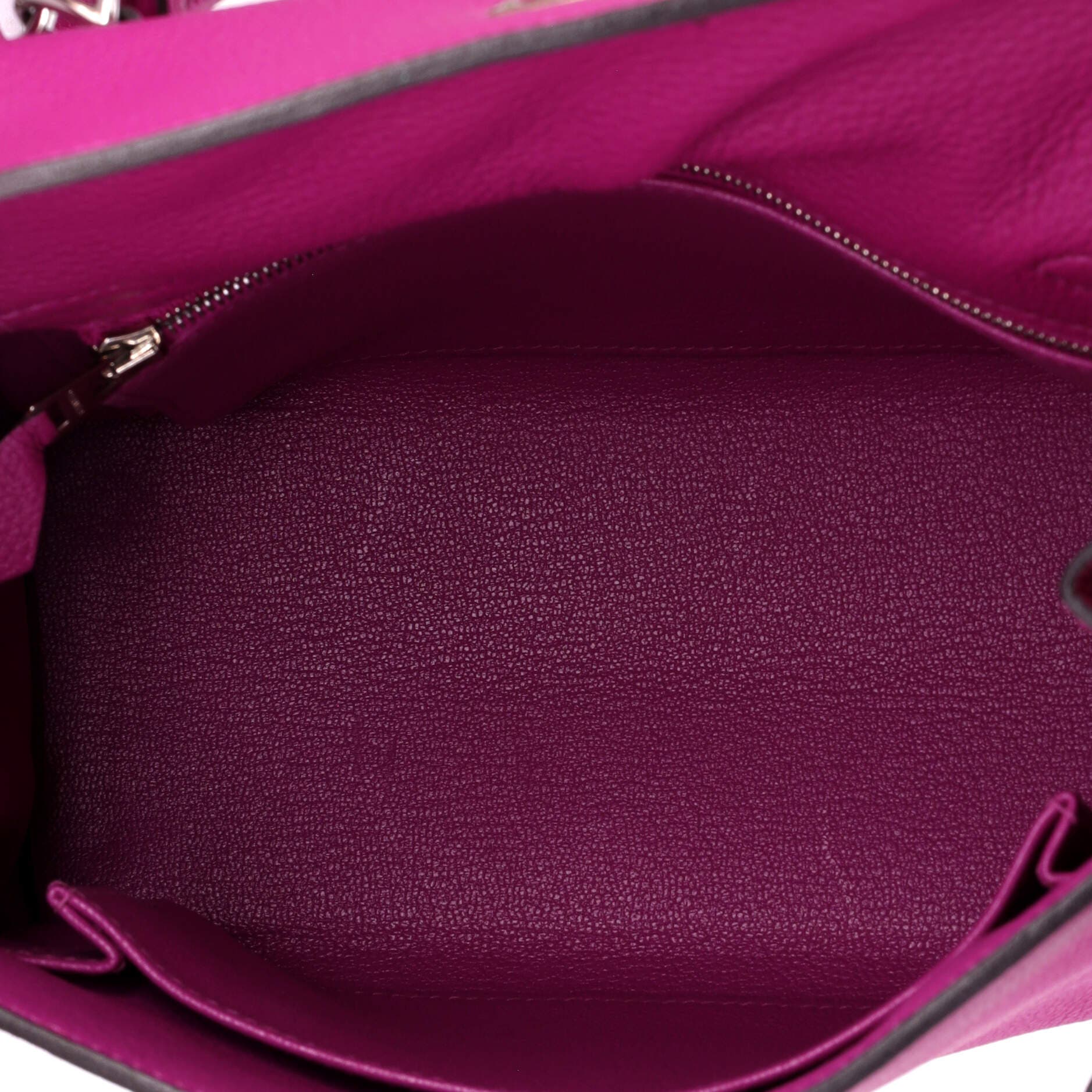Pre-Owned Hermes Kelly Handbag Pink Togo with Palladium Hardware 25, Alternate, color, Rose Pourpre