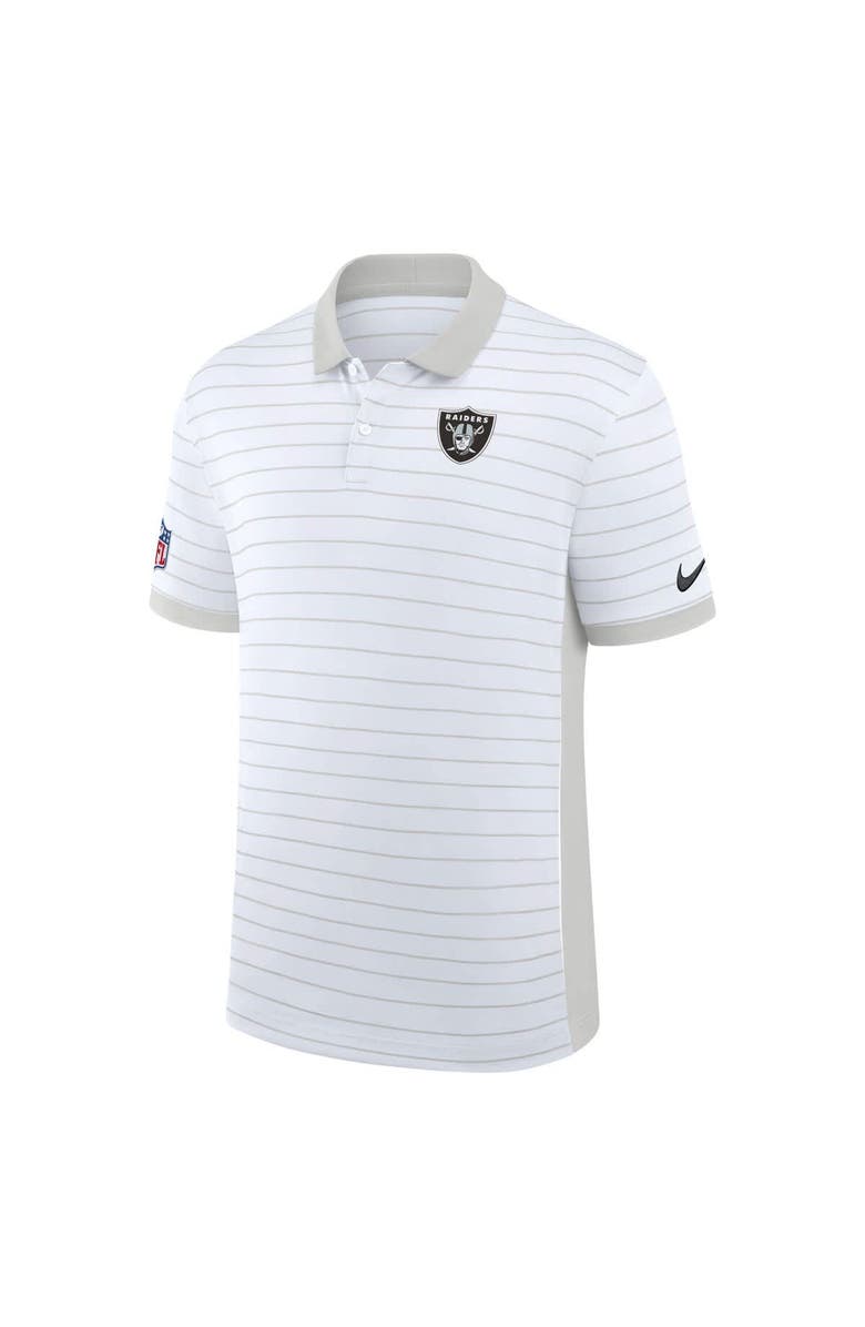 Nike Men's Nike White Las Vegas Raiders Sideline Victory Stripe Dri-FIT Polo, Alternate, color, White