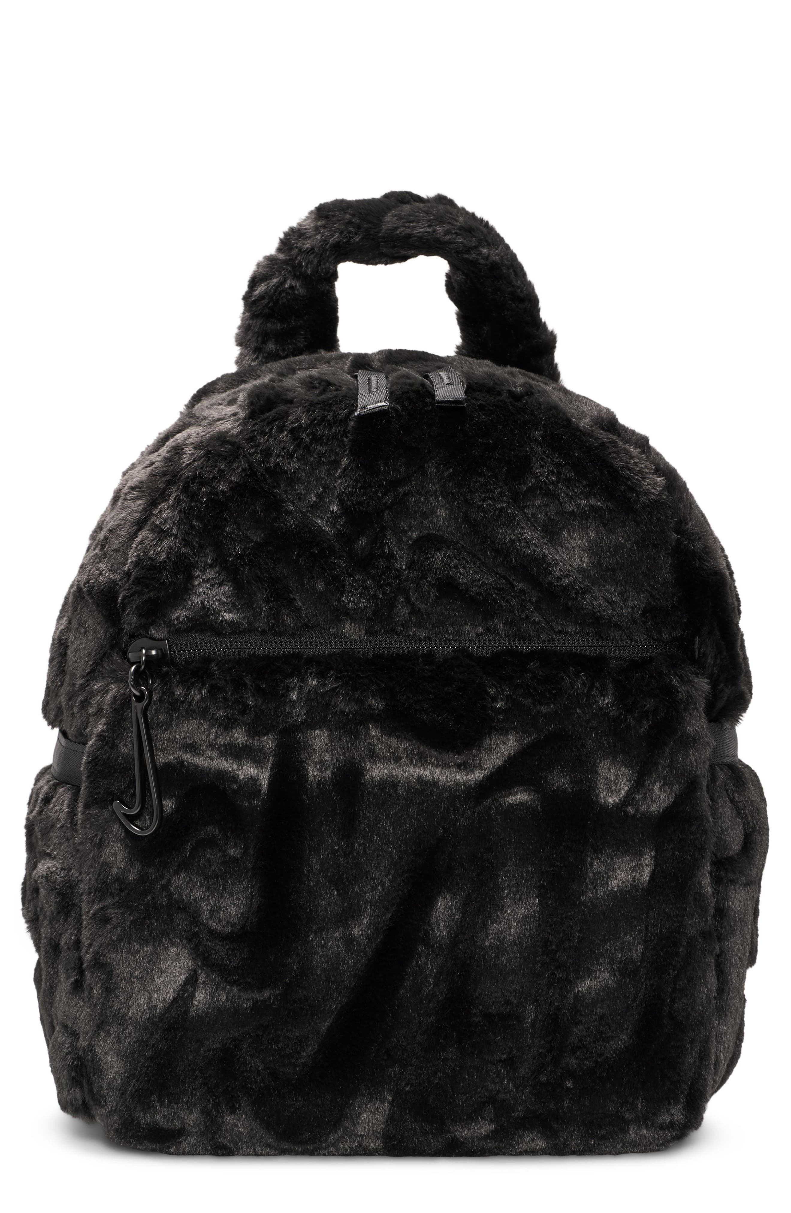 Nike Sportswear Futura Faux Fur Mini Backpack, Main, color, 