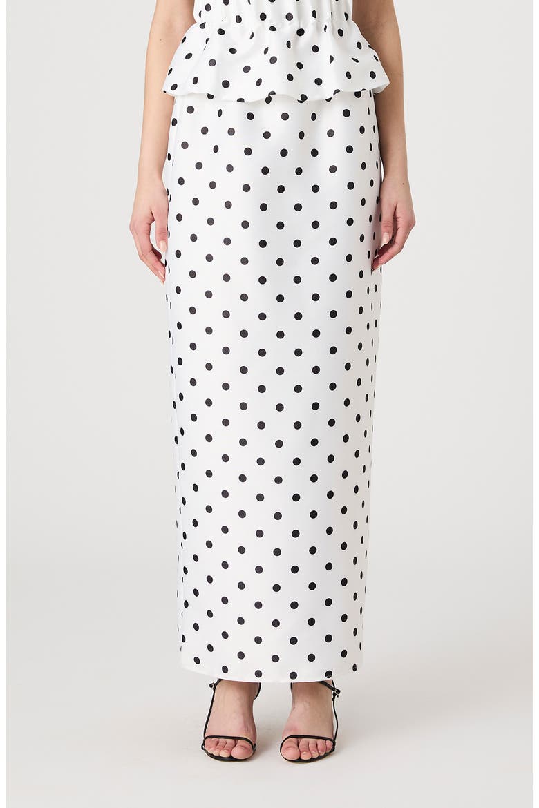 Polka Dot Maxi Skirt, Main, color, SUMMER WHITE-POLKA DOT