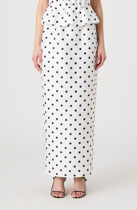 Polka Dot Maxi Skirt