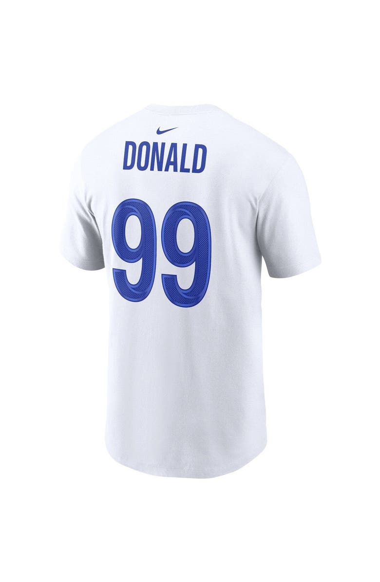 Nike Men's Nike Aaron Donald White Los Angeles Rams Super Bowl LVI Name & Number T-Shirt, Alternate, color, 