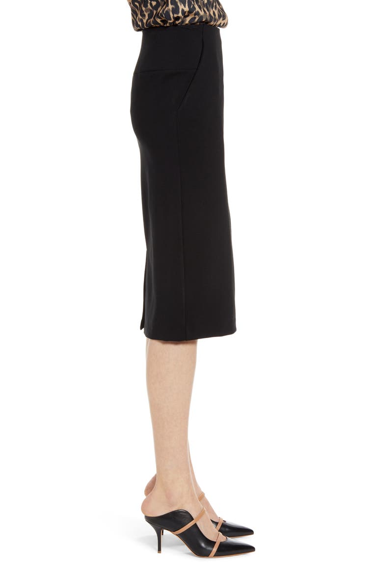 Knit Pencil Skirt, Alternate, color, BLACK