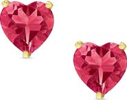 Lily Nily Kids' Cubic Zirconia Heart Stud Earrings