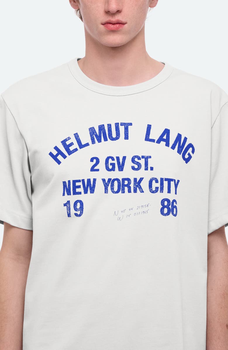 Helmut Lang Varsity Cotton Graphic T-Shirt, Alternate, color, Optic White