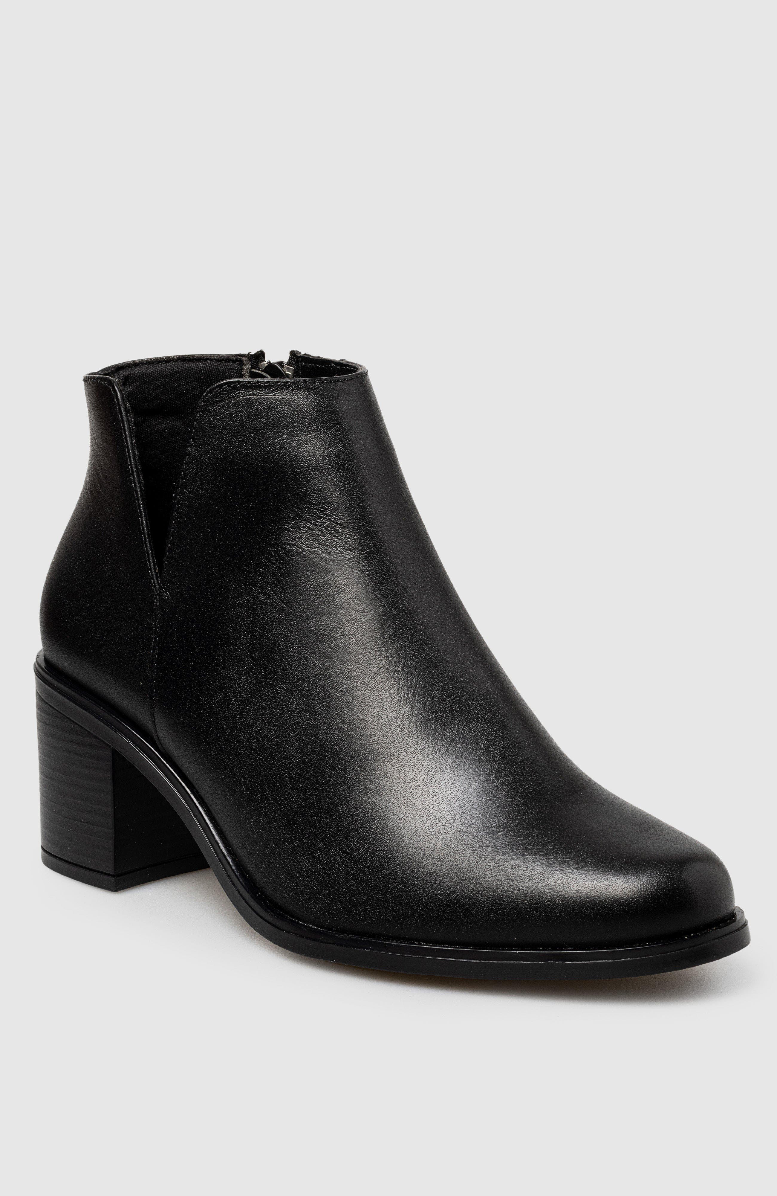 Alessa Block Heel Side Up Bootie, Main, color, Black