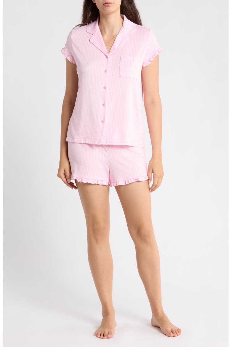 Short Pajamas, Main, color, PINK STRIPE