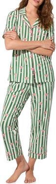 BedHead Pajamas Print Jersey Crop Pajamas