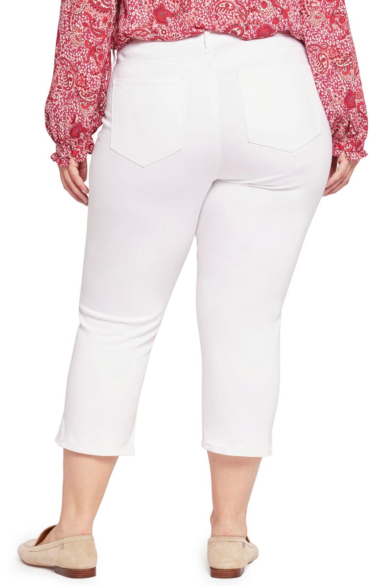 NYDJ Chloe Capri Side Slit Jeans, Alternate, color, Optic White