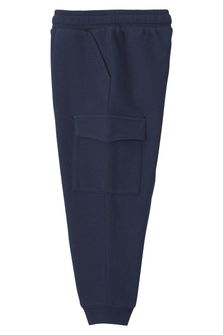 Kids' Organic Cotton French Terry Cargo Pants, Alternate, color, BLUE