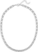 NORDSTROM RACK Round & Baguette Cut Cubic Zirconia Collar Necklace