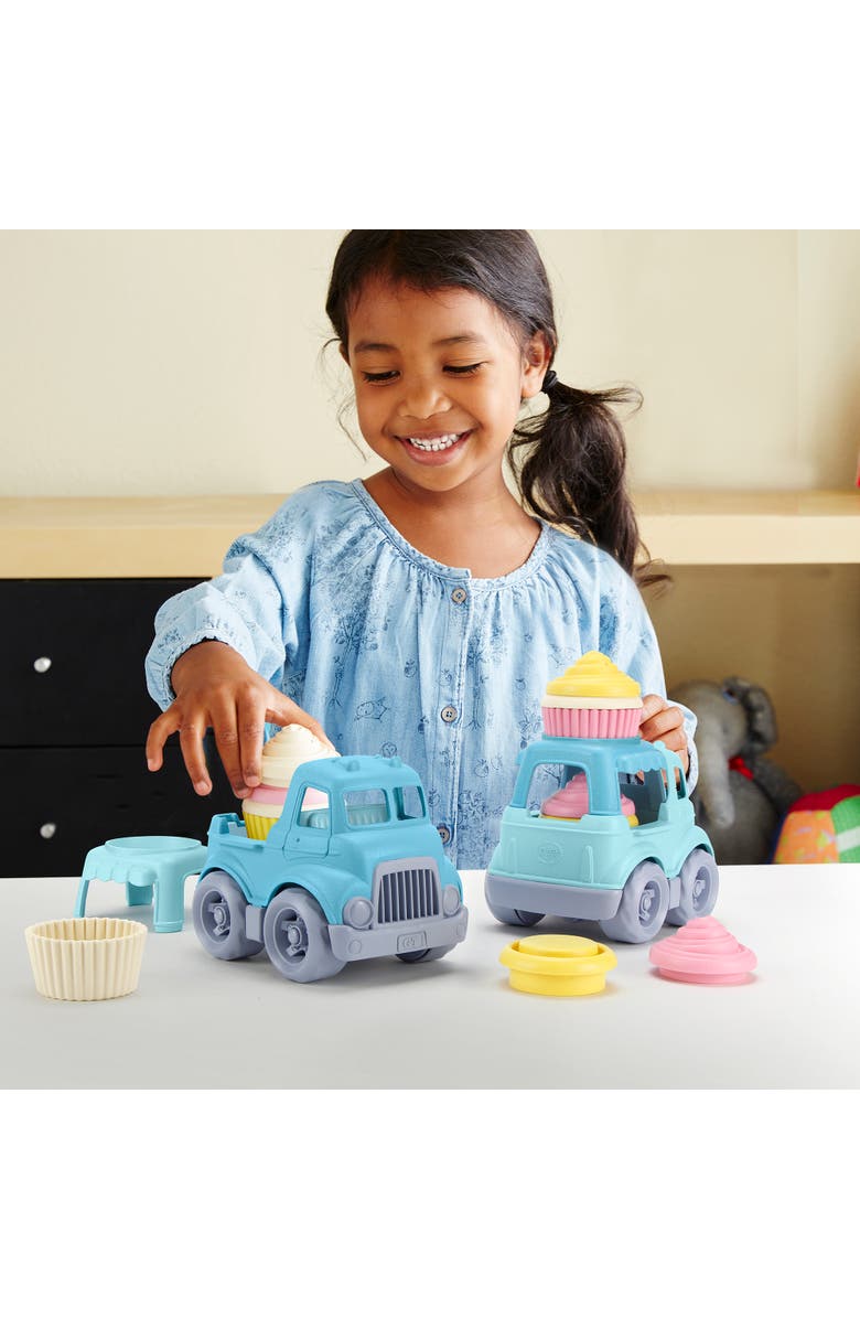 Green Toys Cupcake Truck Pretend Dessert Toy With 2 Cupcakes, Ages 2+, Alternate, color, Multicolored