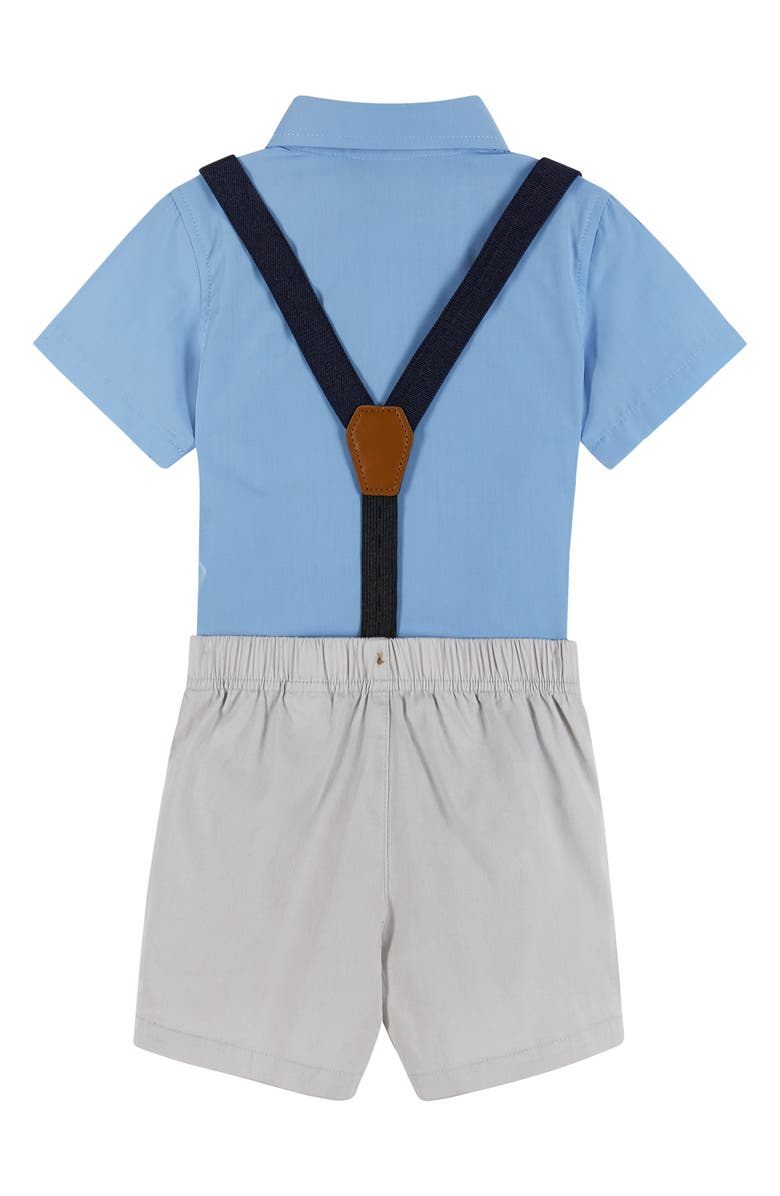 Andy & Evan Short Sleeve Button-Up Shirt, Suspenders, Bow Tie & Shorts Set, Alternate, color, 