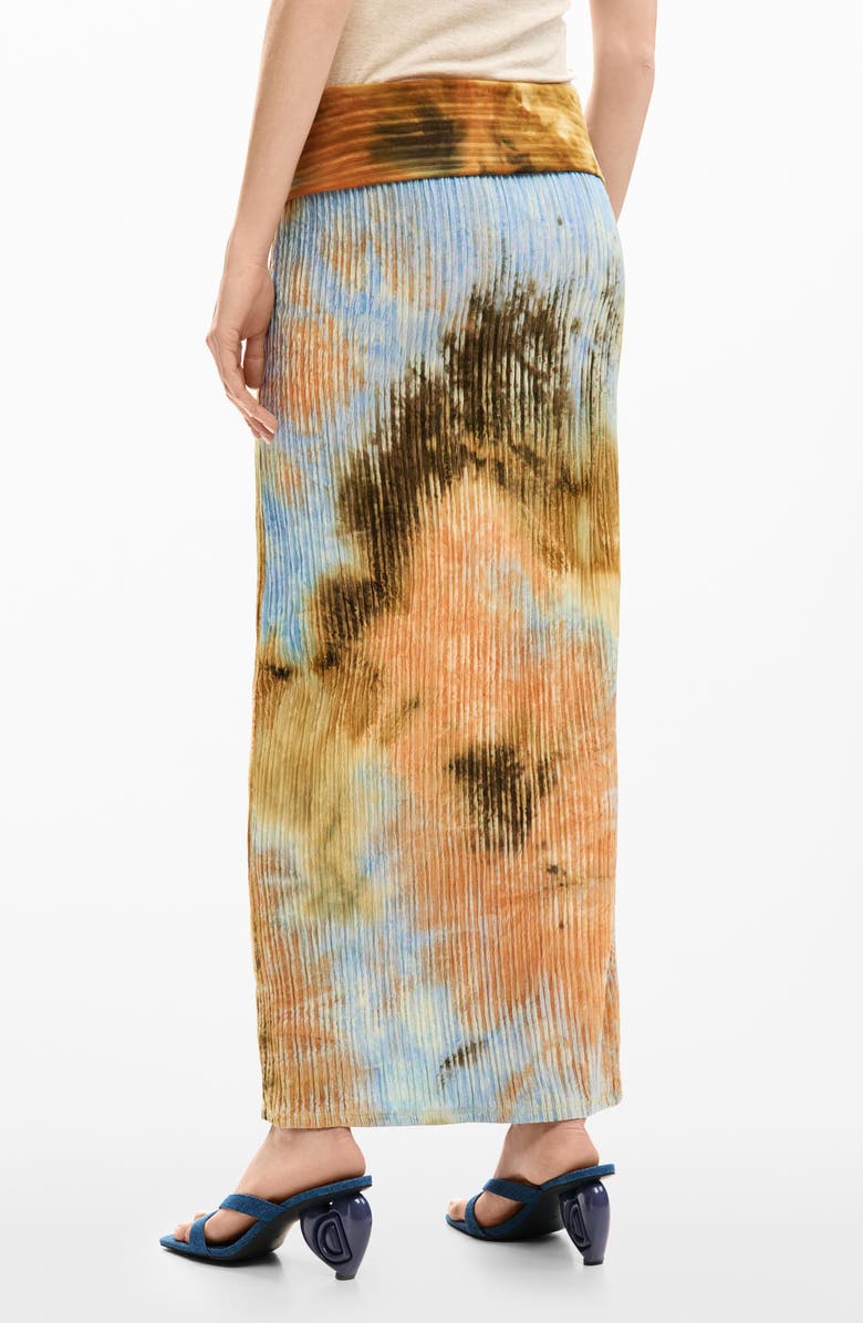 Desigual Abstract Print Midi Skirt, Alternate, color, Off White
