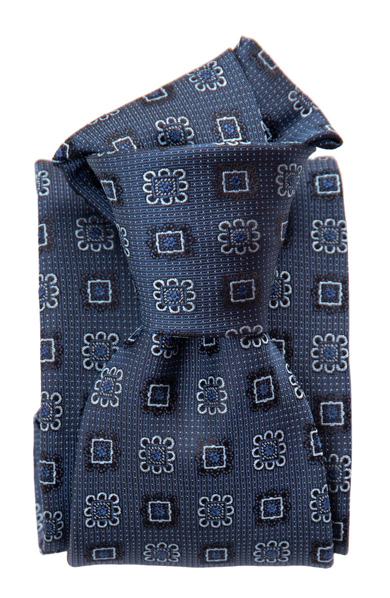 Elizabetta Trento - Extra Long Silk Jacquard Tie for Men, Alternate, color, Blue