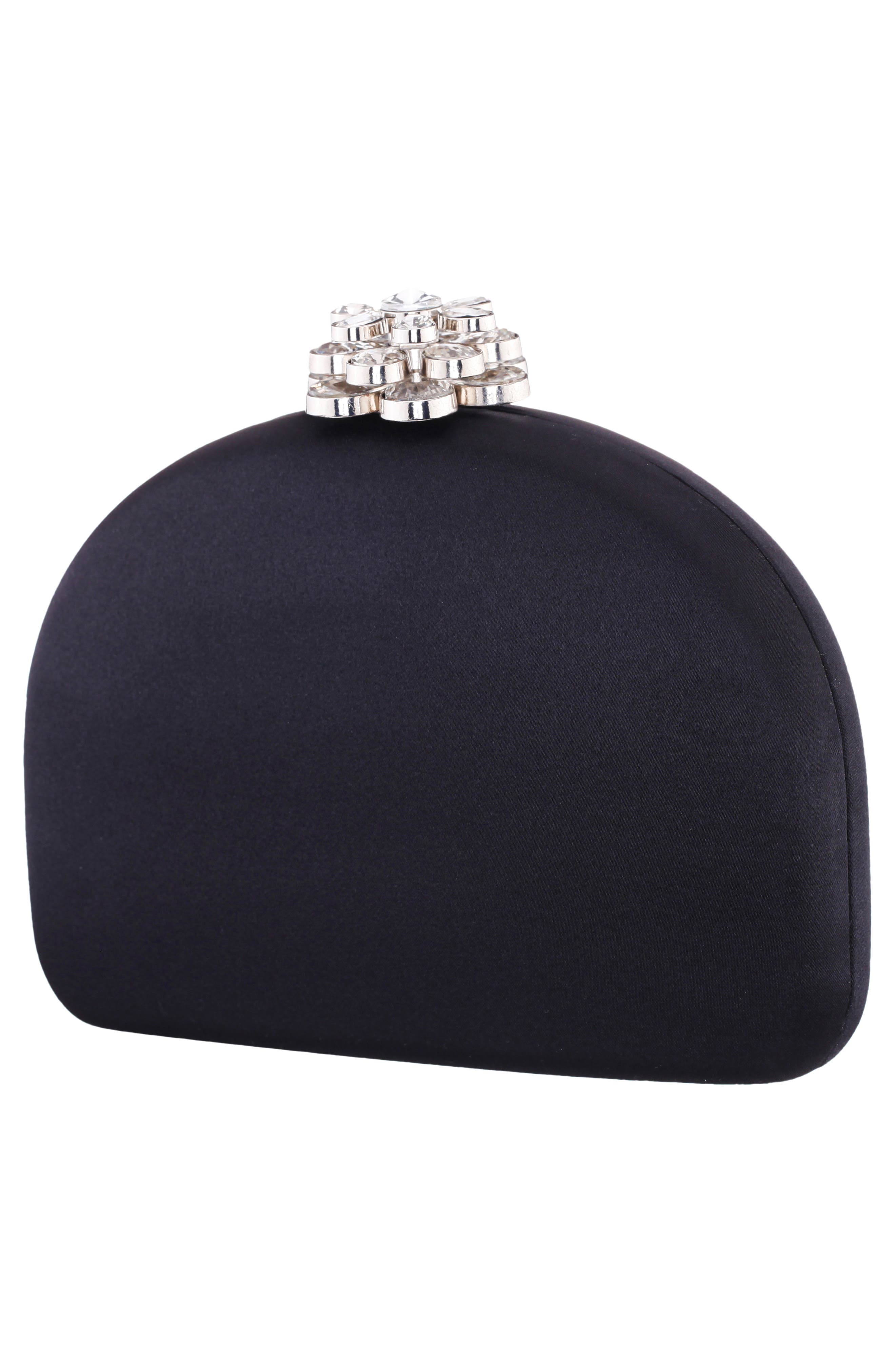 Nina Nivi Frame Clutch, Alternate, color, Black