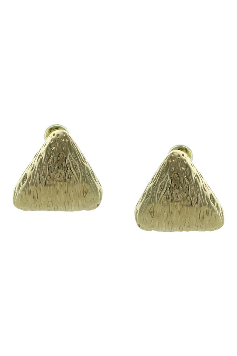 Irah Triangle Stud Earrings, Main, color, GOLD