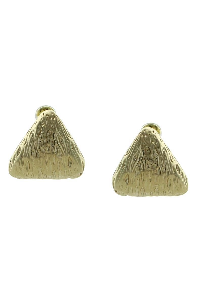 OLIVIA WELLES Irah Triangle Stud Earrings, Main, color, Gold