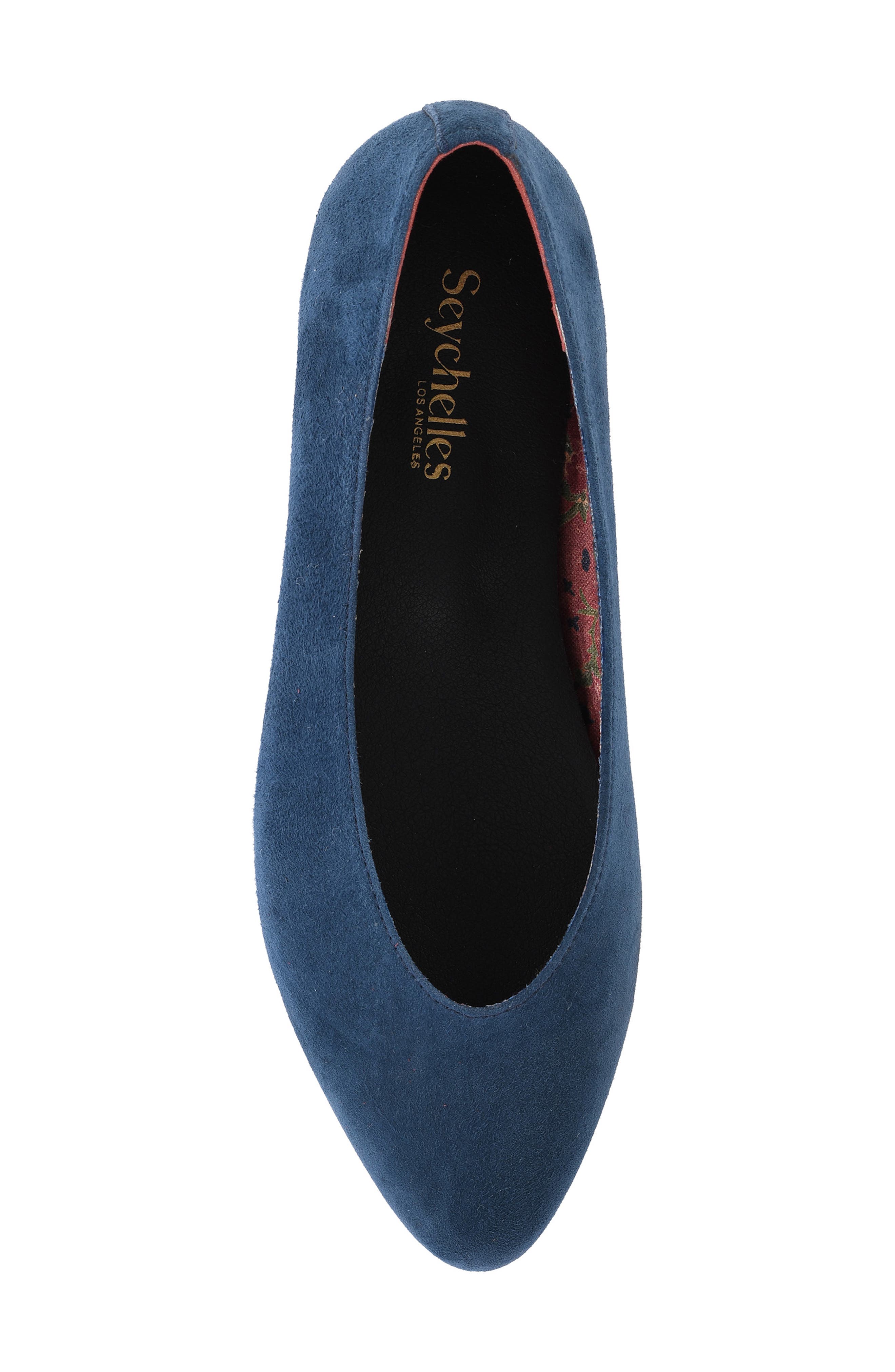 To Be Honest Leather Flat, Alternate, color, DARK BLUE SUEDE