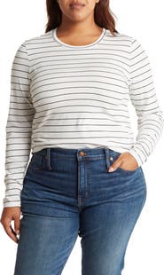 Nordstrom Crewneck Long Sleeve Pima Cotton T-Shirt
