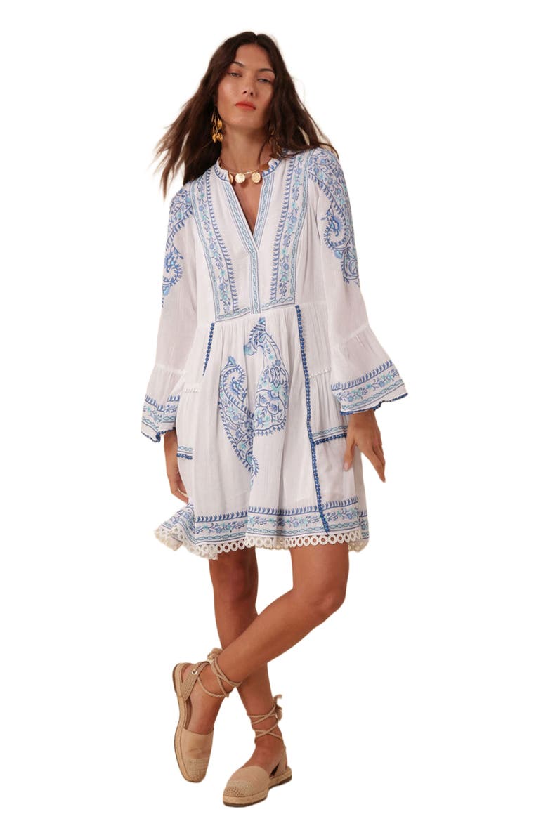 Hale Bob Isabel Embroidered Dress, Alternate, color, 