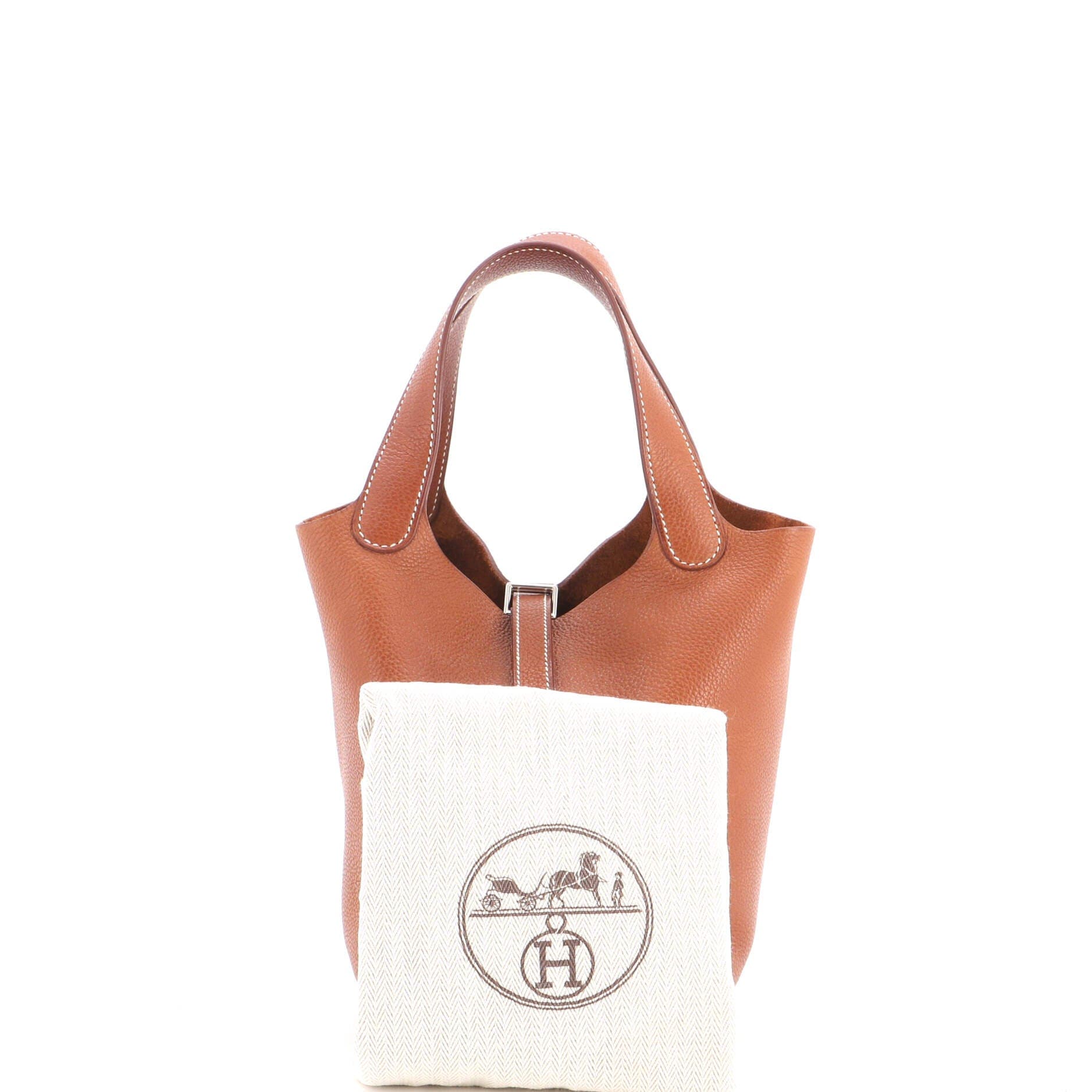 Picotin Lock Bag Barenia Faubourg PM, Alternate, color, Brown