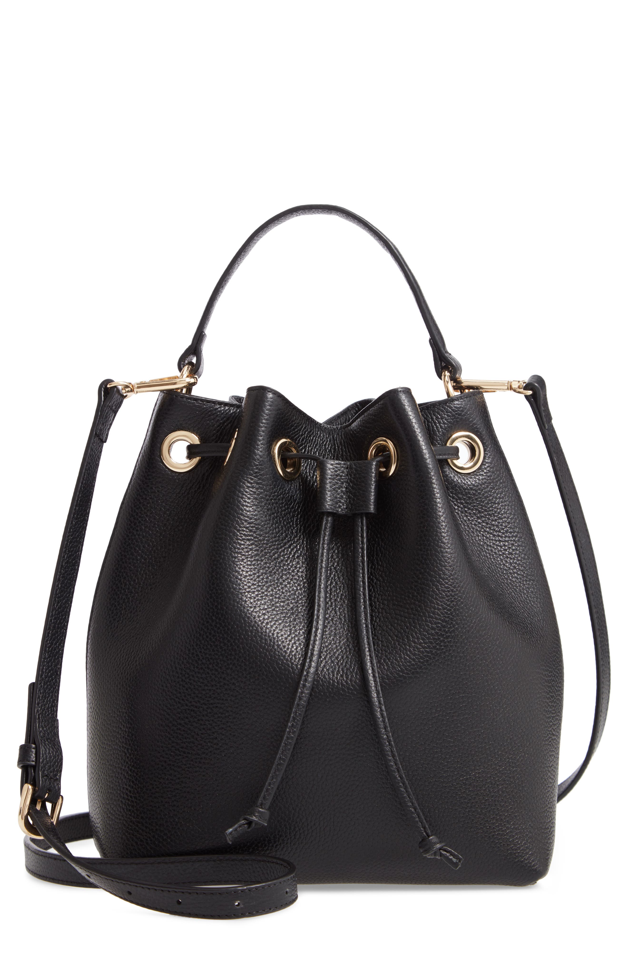 Nordstrom Delilah Leather Bucket Bag, Main, color, 