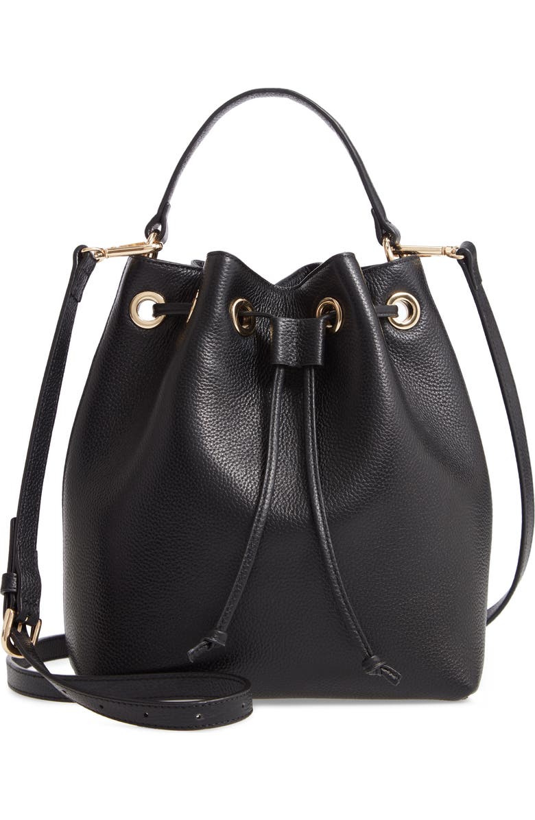 Nordstrom Delilah Leather Bucket Bag, Main, color,