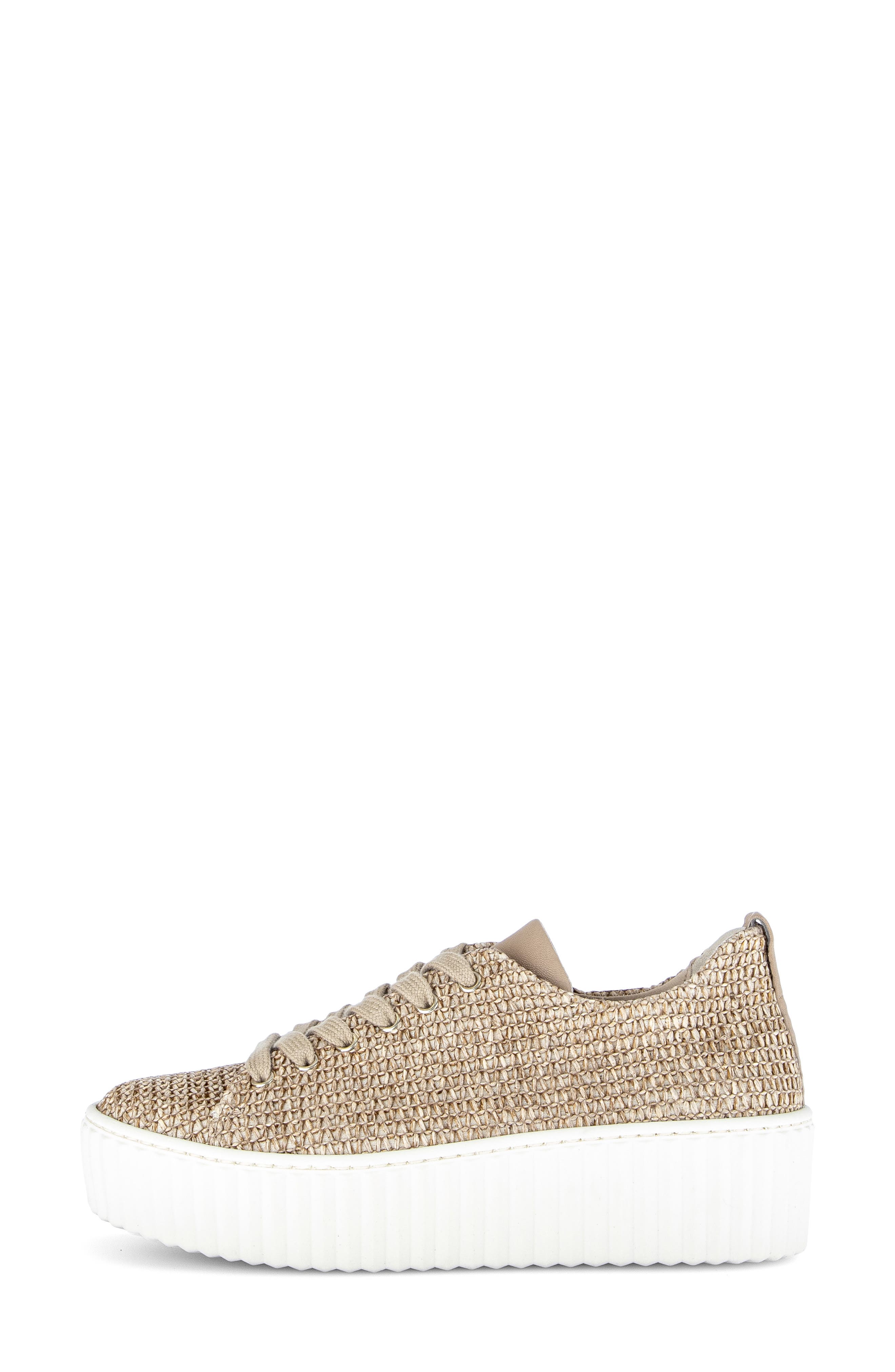 Gabor Woven Platform Sneaker, Alternate, color, Sand