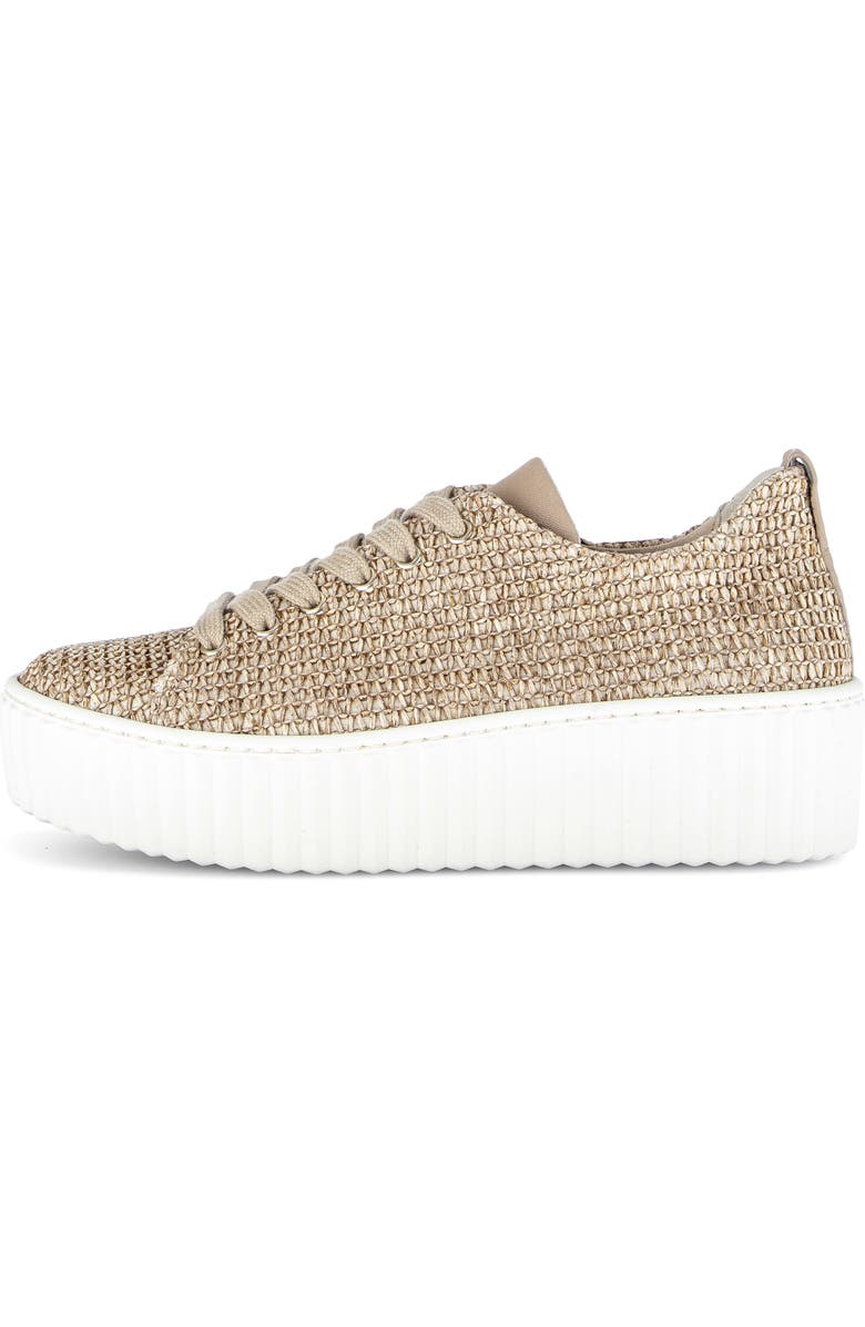 Gabor Woven Platform Sneaker, Alternate, color, Sand