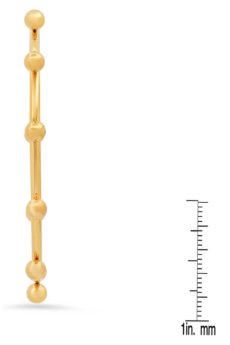 18k Gold Plated Beaded Hoop Earrings, Alternate, color, GOLD