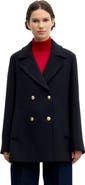 GERARD DAREL Alis Double Breasted Peacoat