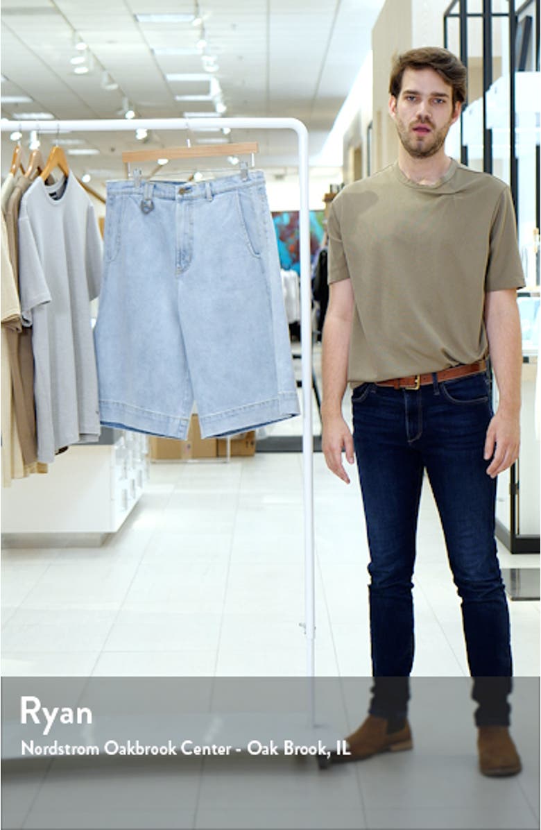 Trapezoid Denim Shorts, sales video thumbnail