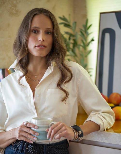 Carve Designs Claire Twill Shirt In White