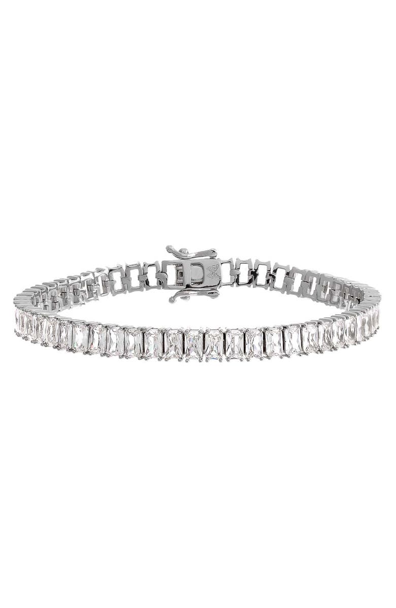 BY ADINA EDEN CZ Emerald Cut Tennis Bracelet, Main, color, 
