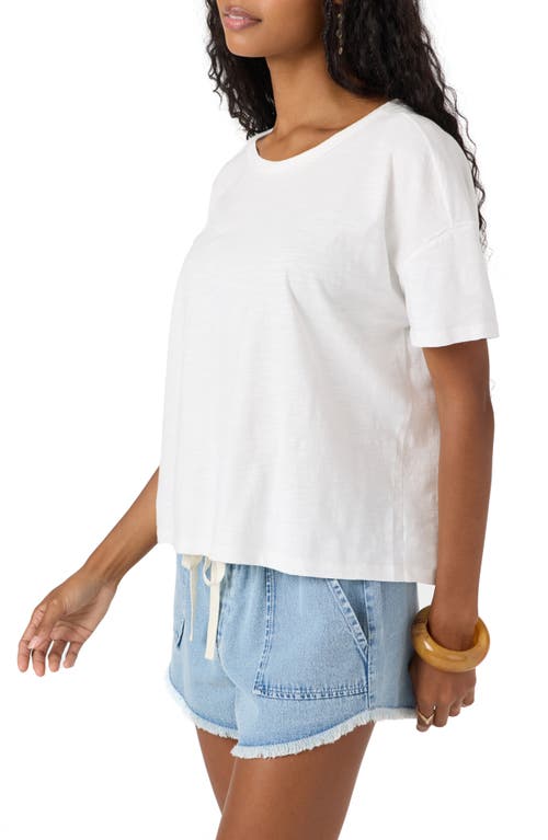 O'neill Wavelength Slub Cotton Jersey Crewneck T-shirt In White