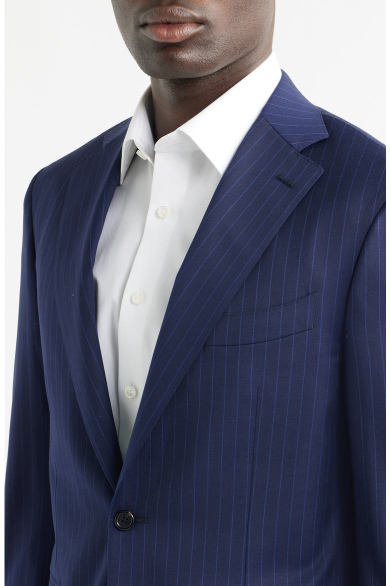 Capri Trim Fit Navy Pinstripe Wool Suit, Alternate, color, NAVY