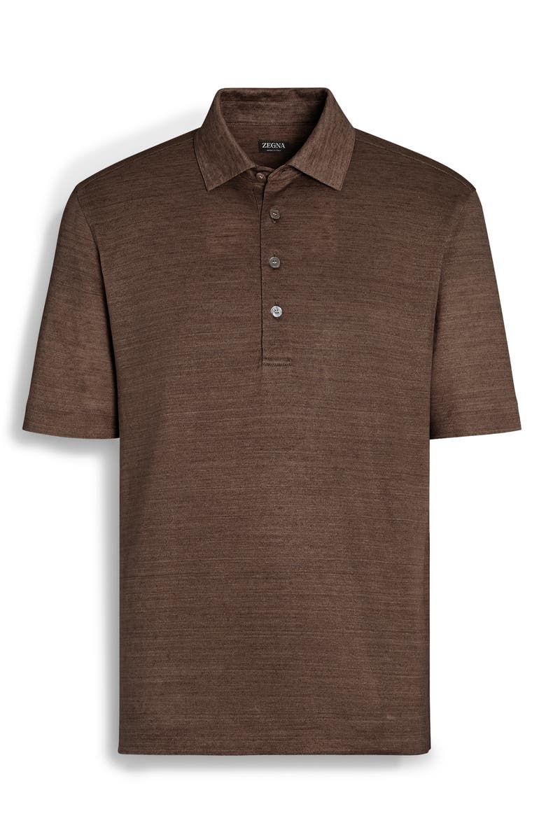 ZEGNA Linen Polo, Alternate, color,