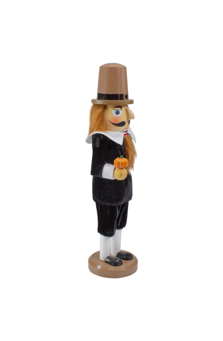 Northlight Pilgrim Man Wooden Fall Harvest Thanksgiving Nutcracker Decoration- 14", Alternate, color, 