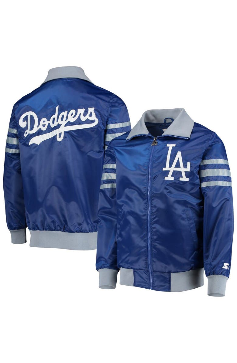 STARTER Men's Starter Royal Los Angeles Dodgers The Captain III Full-Zip Varsity Jacket, Alternate, color,