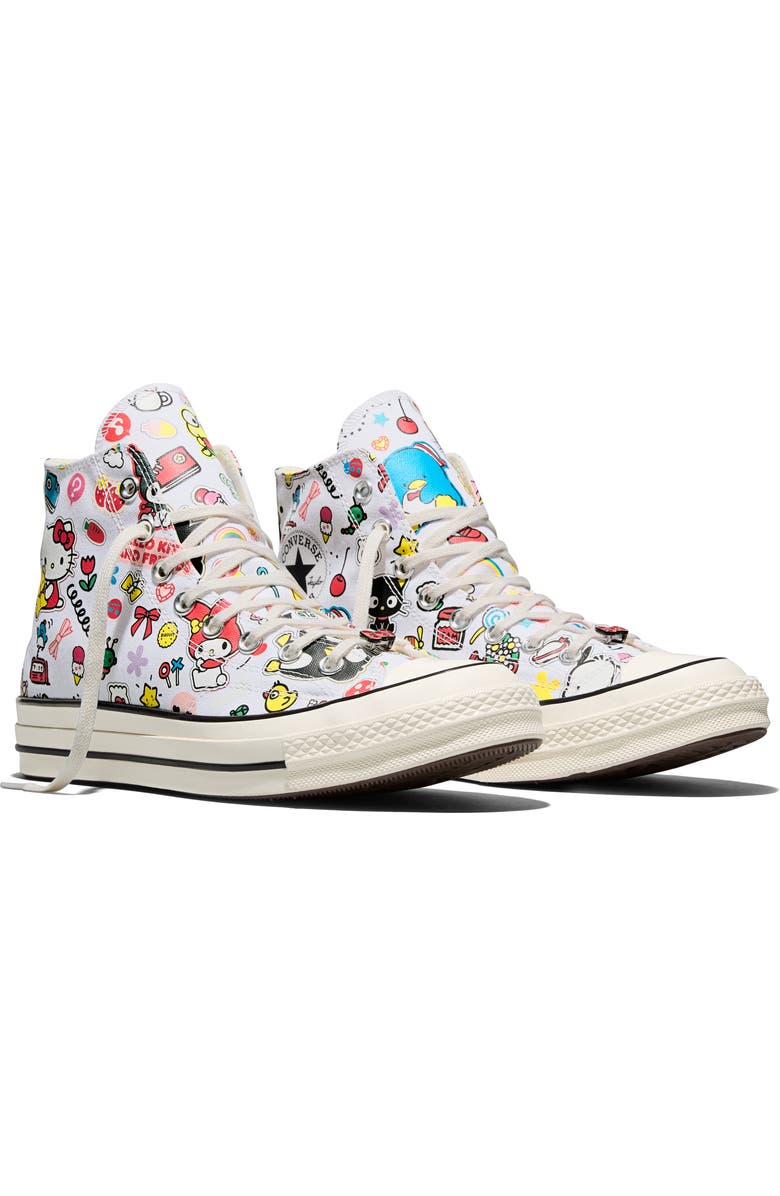 Converse Chuck Taylor<sup>®</sup> All Star<sup>®</sup> 70 High Top Sneaker, Alternate, color, White/ Pink/ Green