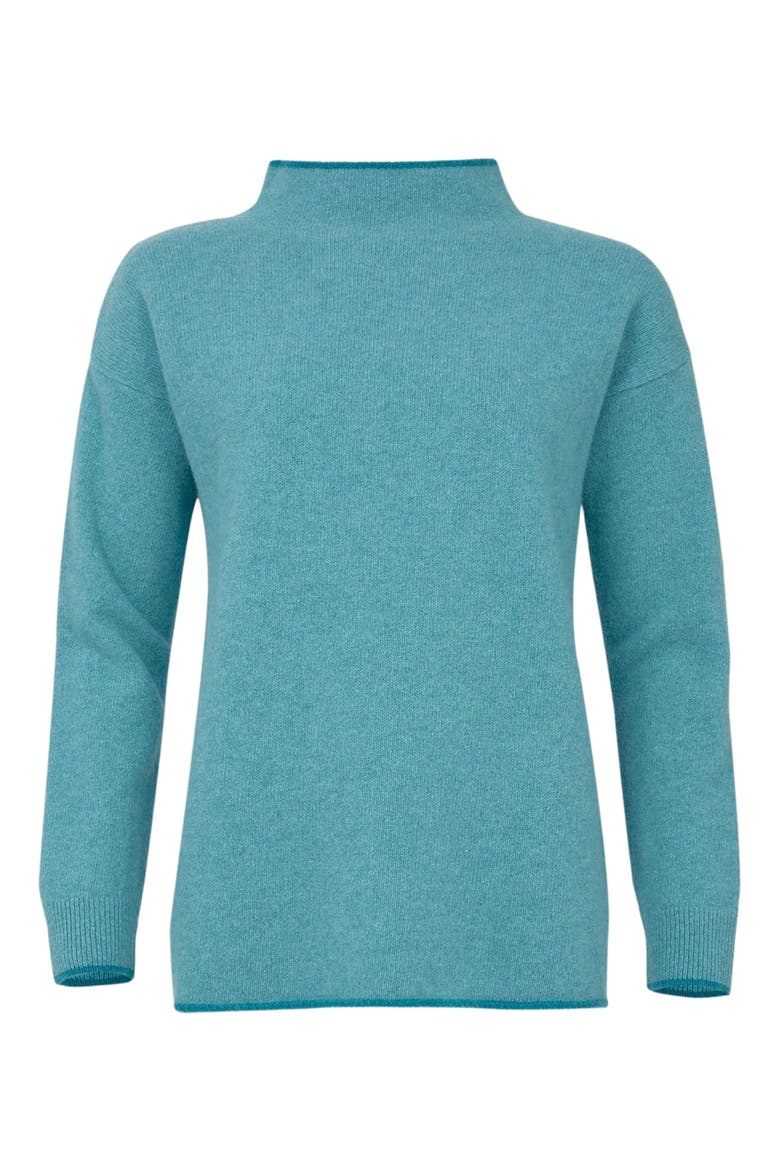 Felted Funnel Neck Sweater, Alternate, color, SEA GLASS