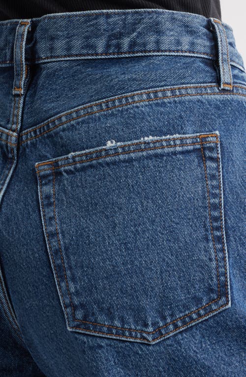 Frame The Leisure Raw Hem Denim Shorts In Purple