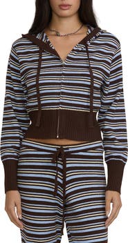 Billabong Shore Stripe Hooded Zip Sweater