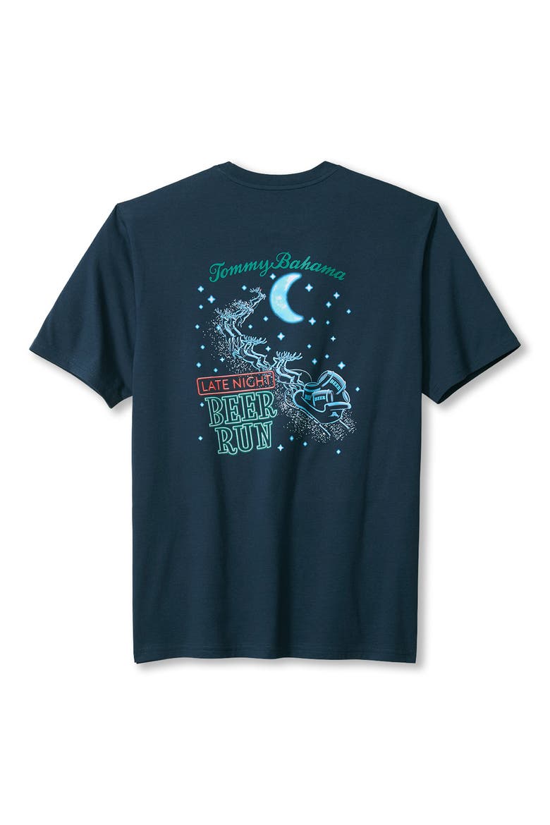 Late Night Beer Flight Graphic T-shirt, Alternate, color, NAVY